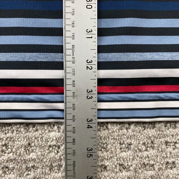 Jack Nicklaus Golf Shirt Men Large L Multicolored Stripes Black Red Blue White - Picture 9 of 9